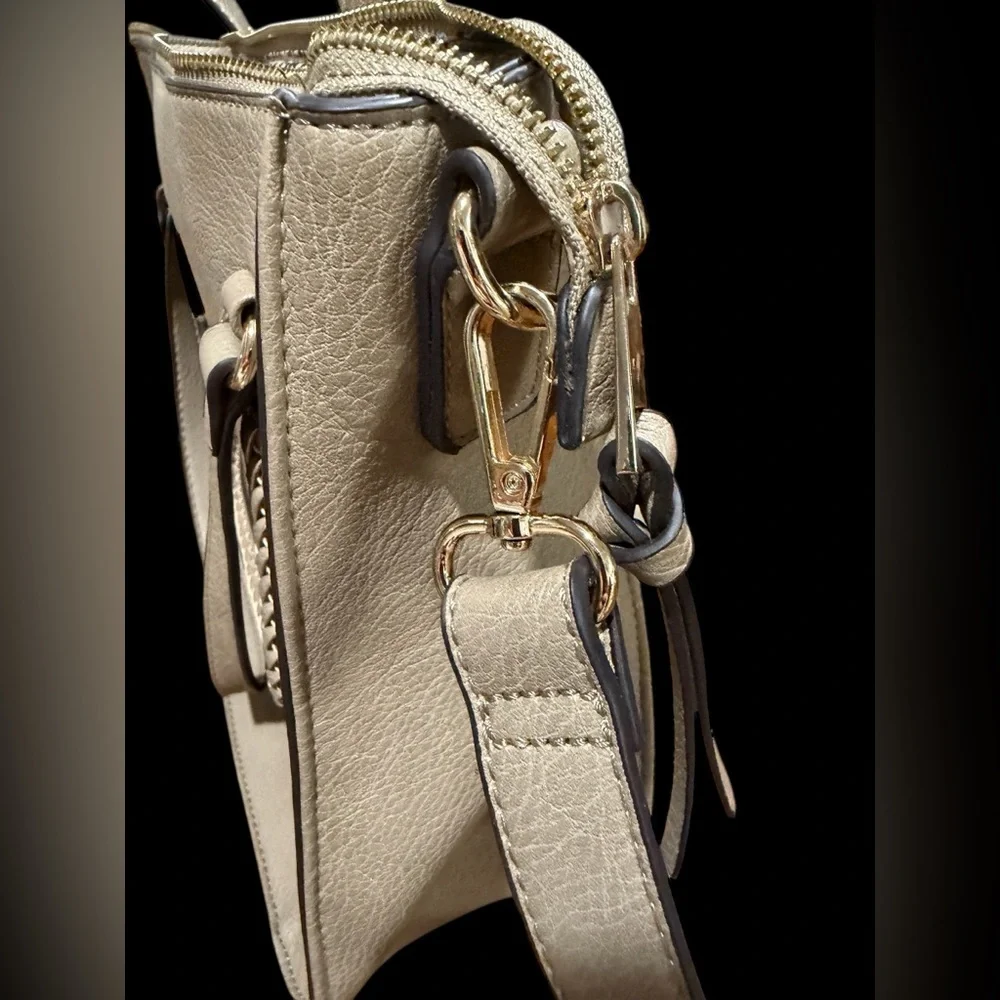 Sole Society Authentic Large Beige Satchel Handle & Crossbody Bag Purse